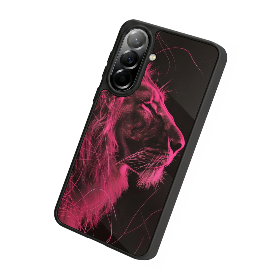 Samsung Galaxy A37 Uyumlu Aslan Tasarımlı Glossy Premium Kılıf