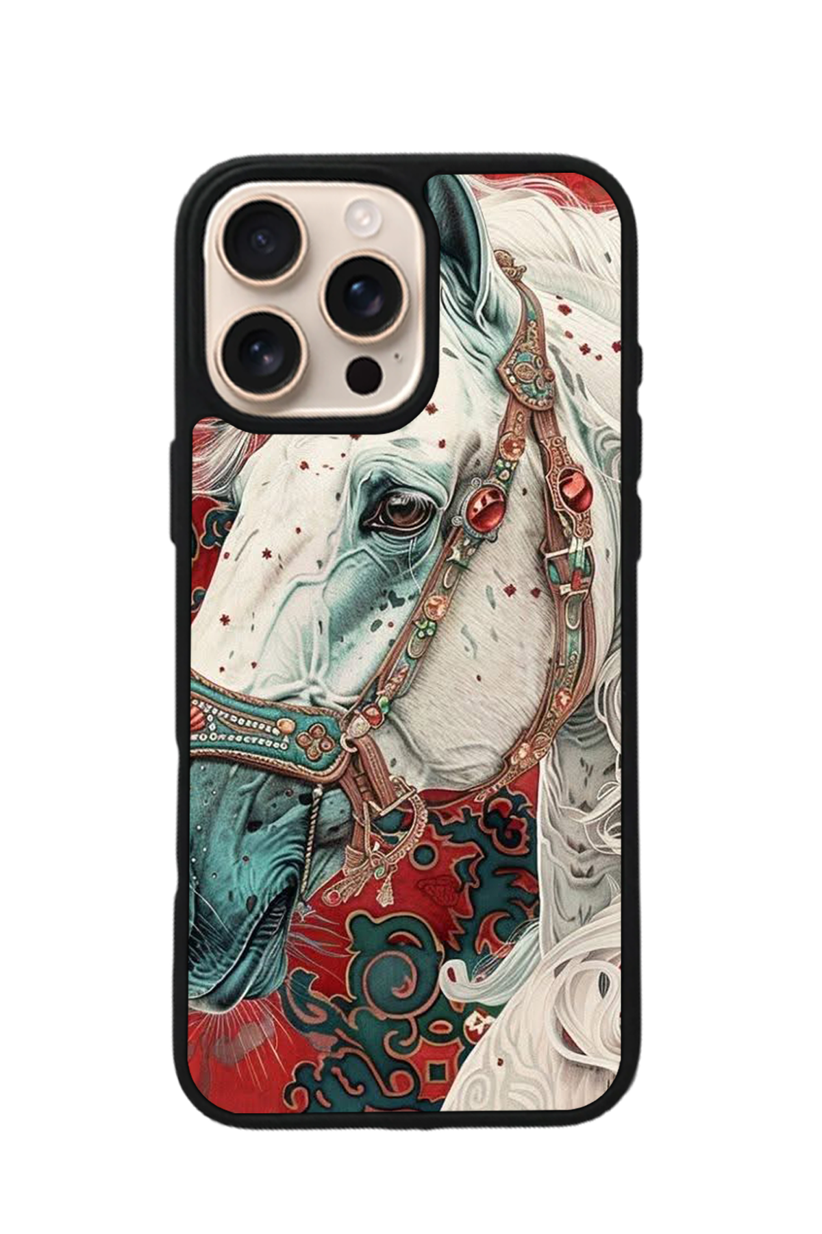 iPhone 15 Pro Max Uyumlu At Horse Tasarımlı Glossy Premium Kılıf