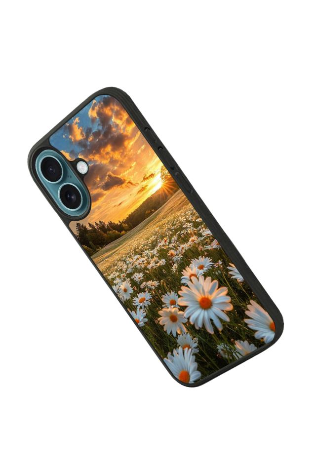 iPhone 16 Uyumlu Cicek Tasarımlı Glossy Premium Kılıf