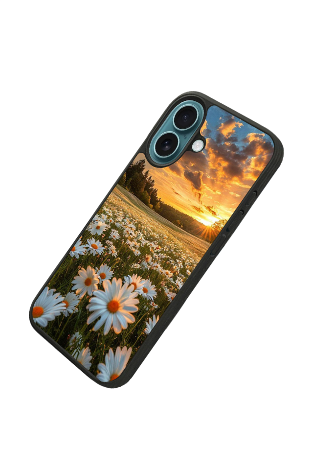 iPhone 16 Uyumlu Cicek Tasarımlı Glossy Premium Kılıf