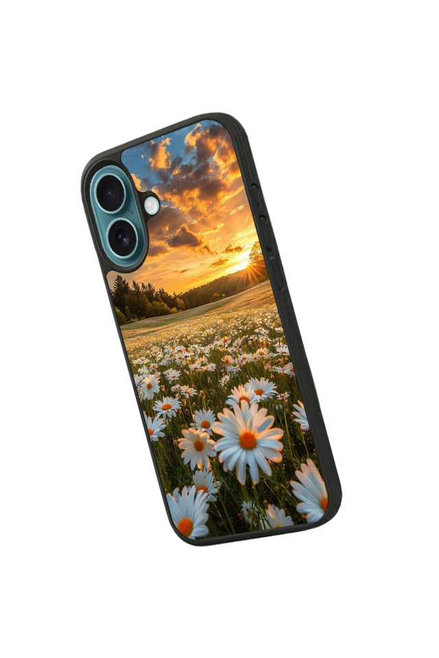 iPhone 16 Uyumlu Cicek Tasarımlı Glossy Premium Kılıf