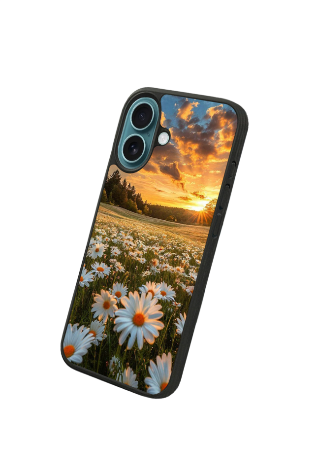 iPhone 16 Uyumlu Cicek Tasarımlı Glossy Premium Kılıf