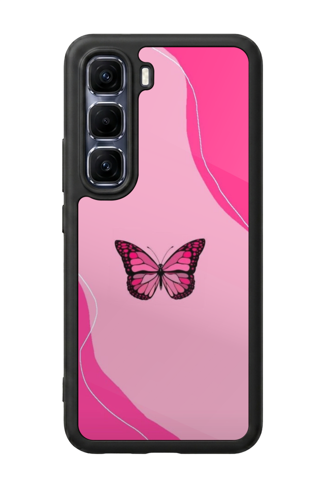 Infinix Hot 60 Pro Plus Uyumlu Kelebek Tasarımlı Glossy Premium Kılıf