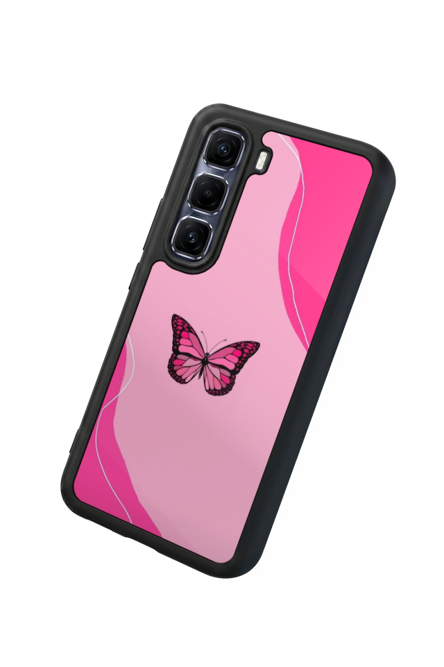 Infinix Hot 60 Pro Plus Uyumlu Kelebek Tasarımlı Glossy Premium Kılıf