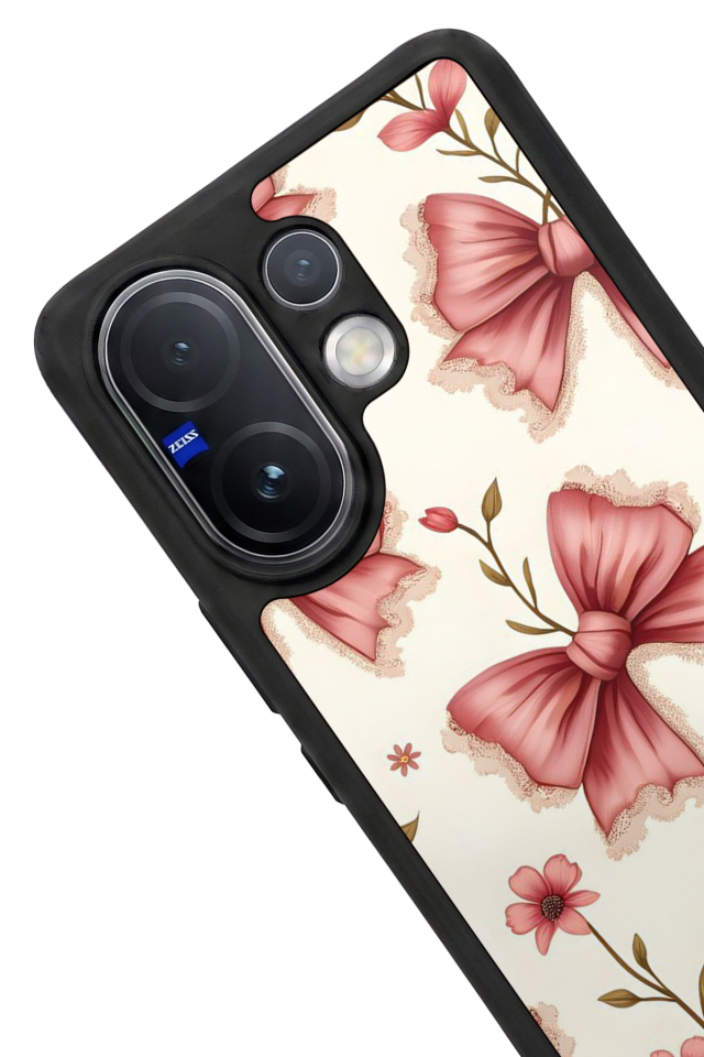 Vivo V60 Uyumlu Kurdele Tasarımlı Glossy Premium Kılıf