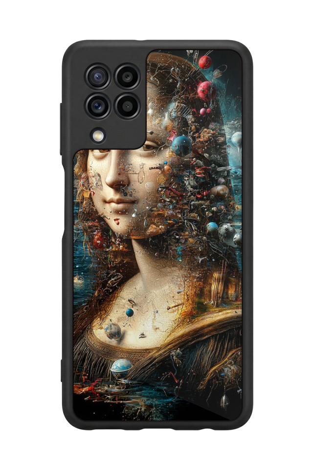 Samsung Galaxy M22 Uyumlu Monalisa Tasarımlı Glossy Premium Kılıf