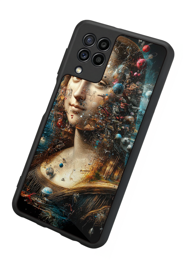 Samsung Galaxy M22 Uyumlu Monalisa Tasarımlı Glossy Premium Kılıf
