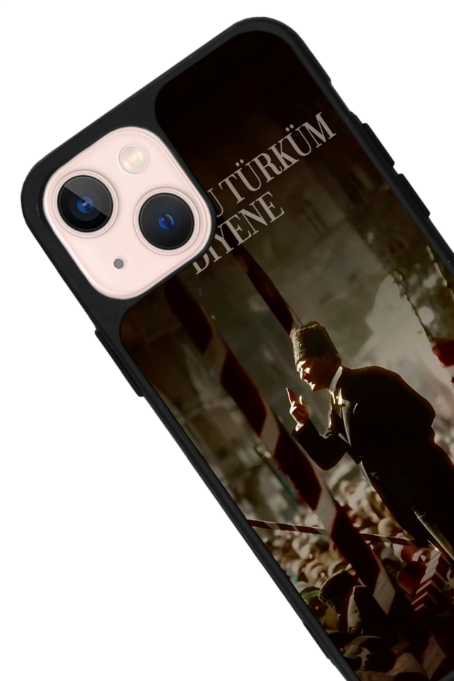 iPhone 13 Mini Uyumlu Mustafa Kemal Ataturk Tasarımlı Glossy Premium Kılıf