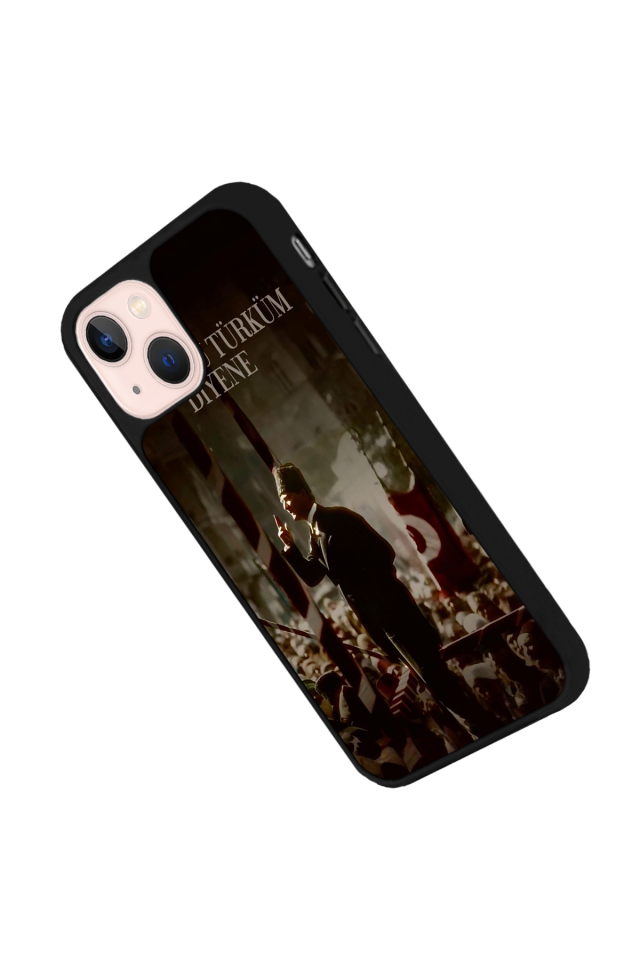 iPhone 13 Mini Uyumlu Mustafa Kemal Ataturk Tasarımlı Glossy Premium Kılıf