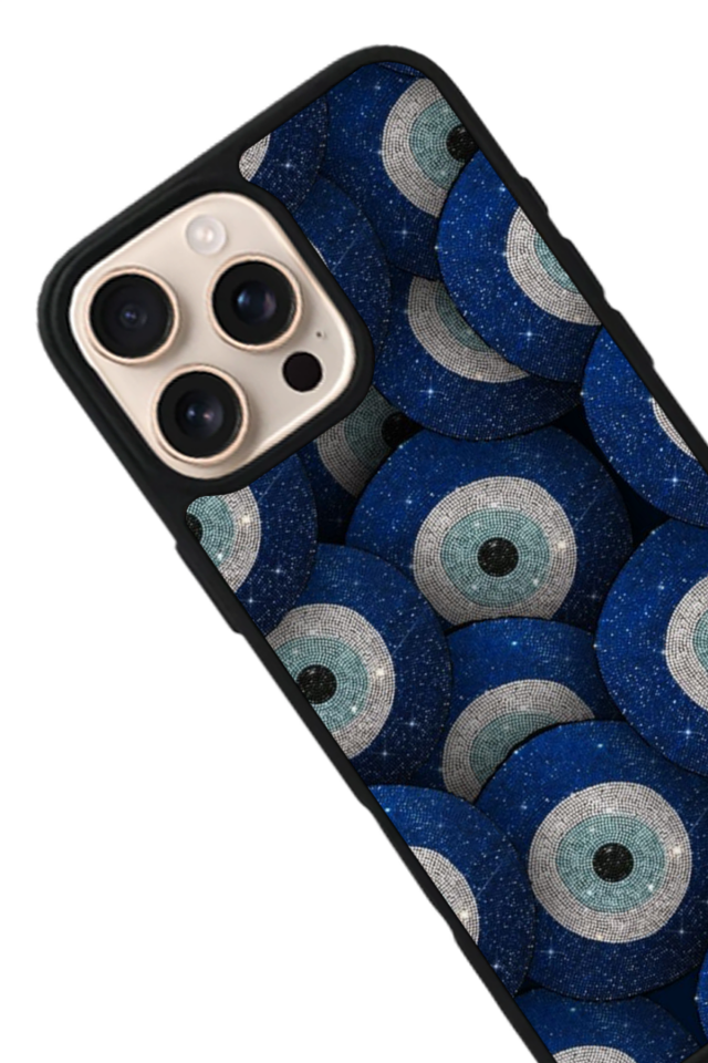 iPhone 14 Pro Uyumlu Nazar Tasarımlı Glossy Premium Kılıf