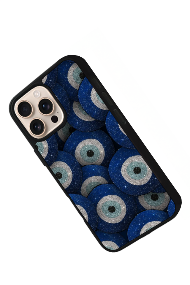 iPhone 14 Pro Uyumlu Nazar Tasarımlı Glossy Premium Kılıf