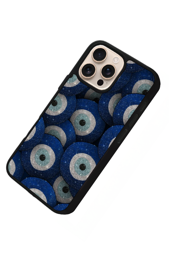 iPhone 14 Pro Uyumlu Nazar Tasarımlı Glossy Premium Kılıf