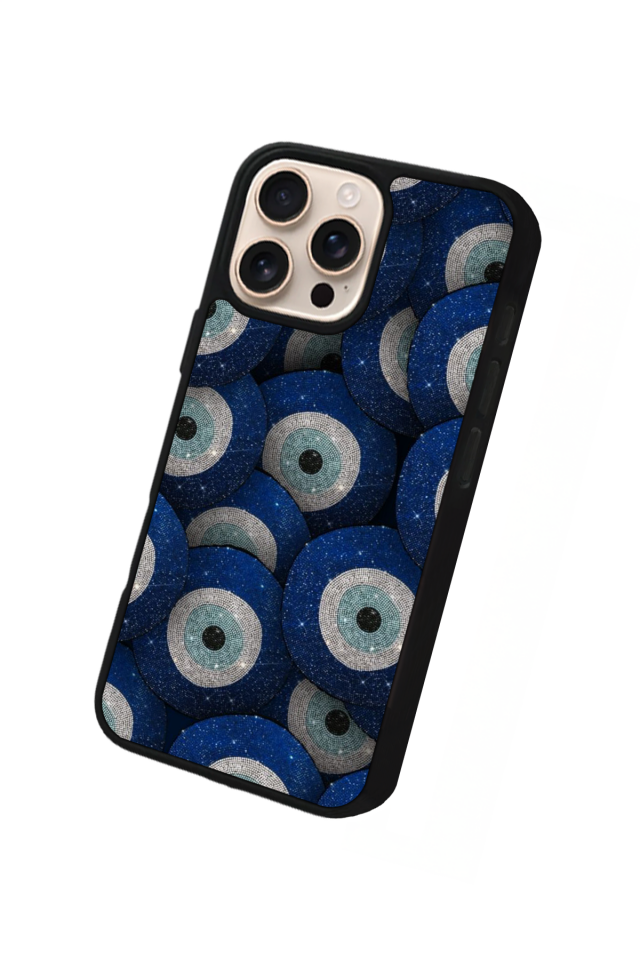 iPhone 14 Pro Uyumlu Nazar Tasarımlı Glossy Premium Kılıf