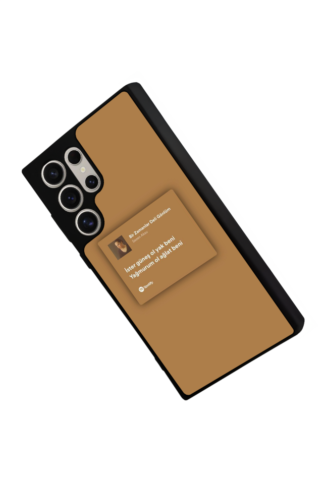 Samsung Galaxy S22 Ultra Uyumlu Sarki Sozleri Tasarımlı Glossy Premium Kılıf
