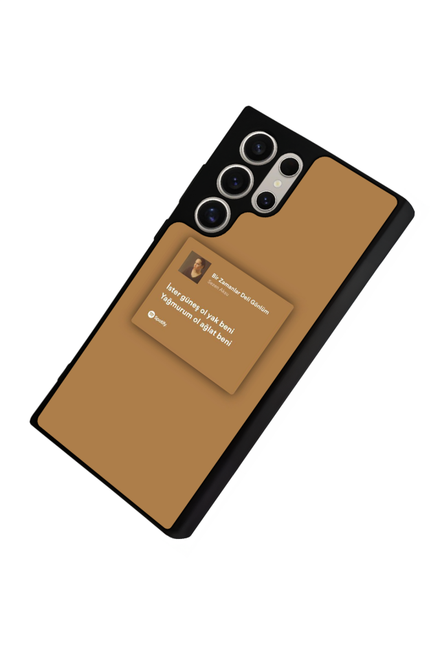 Samsung Galaxy S22 Ultra Uyumlu Sarki Sozleri Tasarımlı Glossy Premium Kılıf