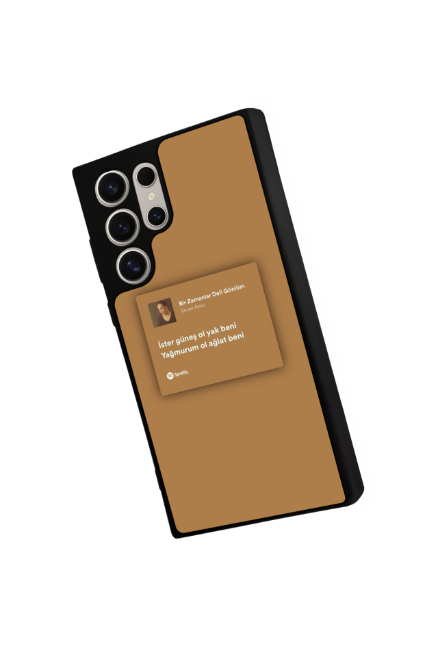 Samsung Galaxy S22 Ultra Uyumlu Sarki Sozleri Tasarımlı Glossy Premium Kılıf