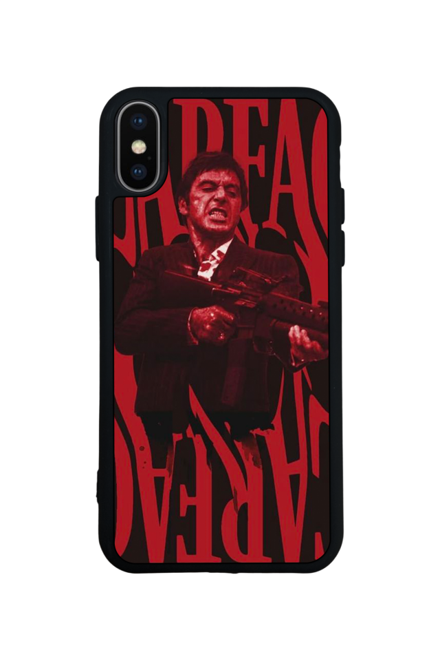 iPhone X/ XS Uyumlu Scarface Tasarımlı Glossy Premium Kılıf