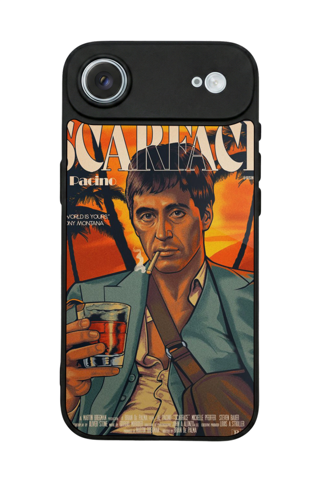 iPhone 17 Air Uyumlu Scarface Tasarımlı Glossy Premium Kılıf