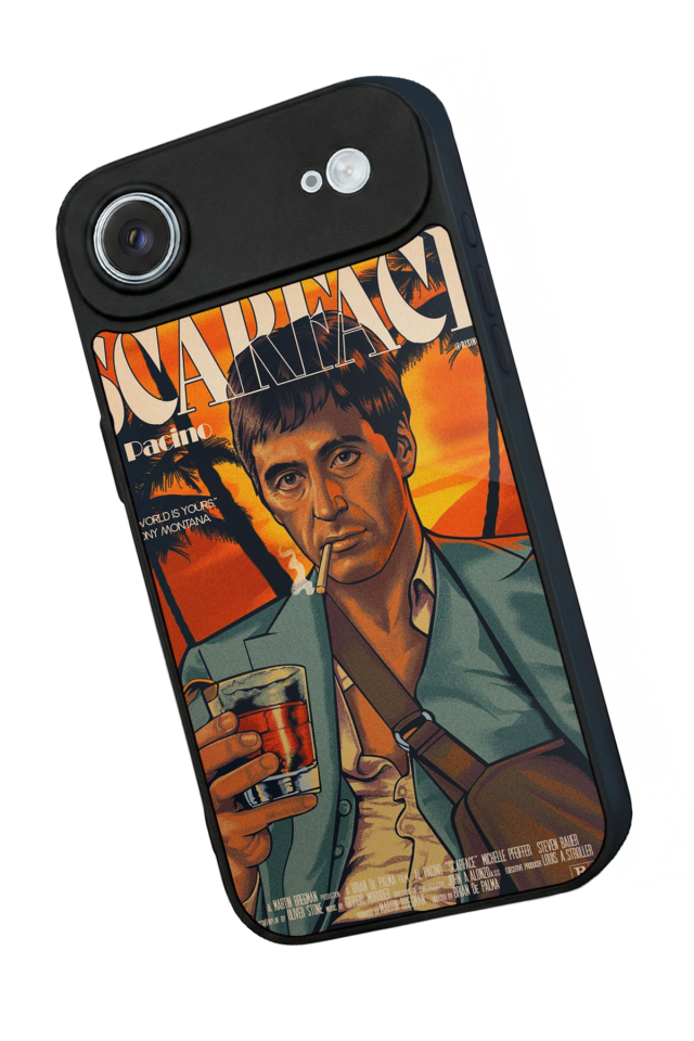 iPhone 17 Air Uyumlu Scarface Tasarımlı Glossy Premium Kılıf
