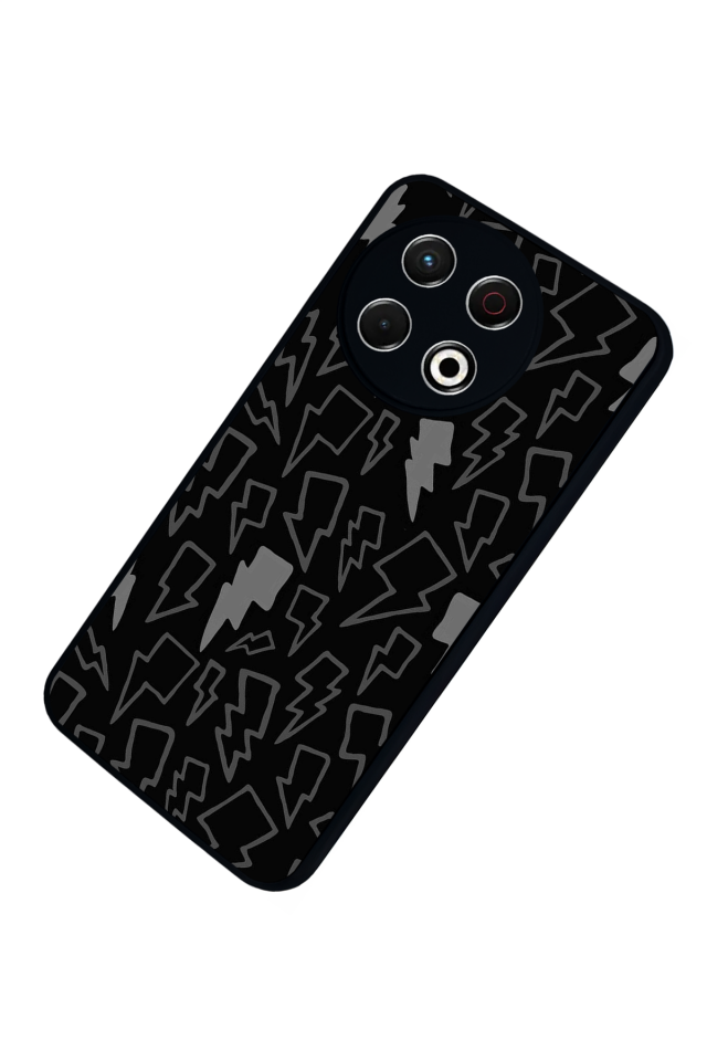 Tecno Spark 30 Pro Uyumlu Simsek Tasarımlı Glossy Premium Kılıf