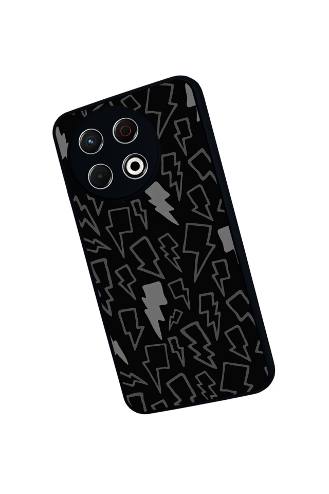 Tecno Spark 30 Pro Uyumlu Simsek Tasarımlı Glossy Premium Kılıf