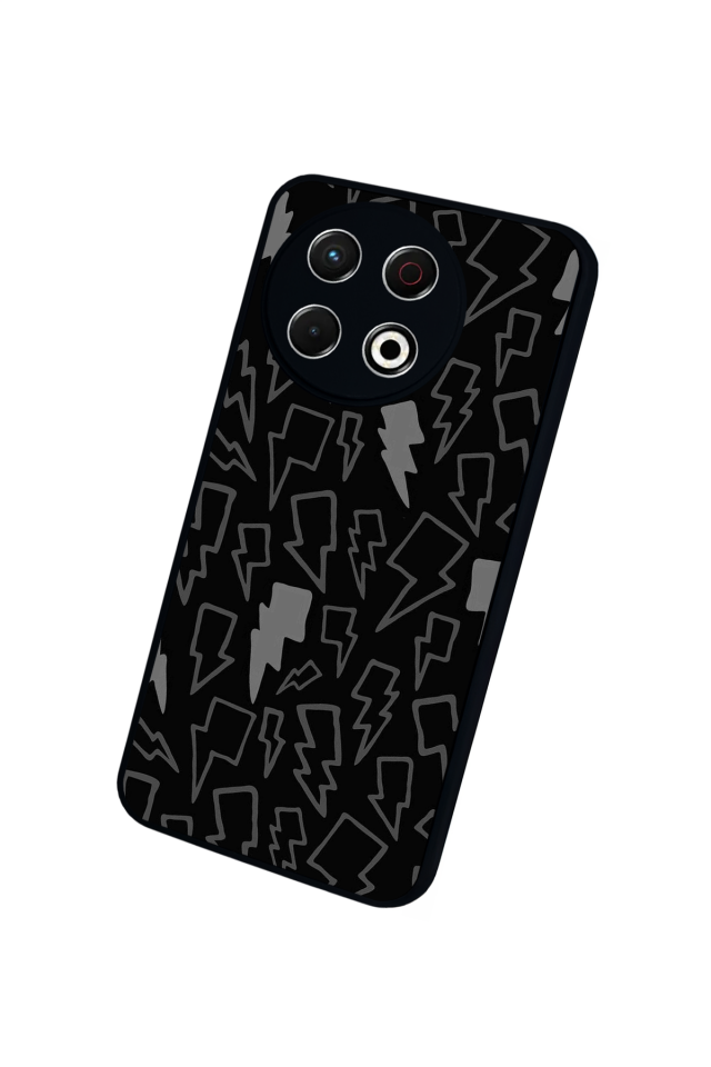 Tecno Spark 30 Pro Uyumlu Simsek Tasarımlı Glossy Premium Kılıf