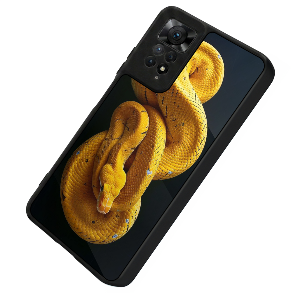 Xiaomi Redmi Note 11 Pro Uyumlu Yılan Tasarımlı Glossy Premium Kılıf