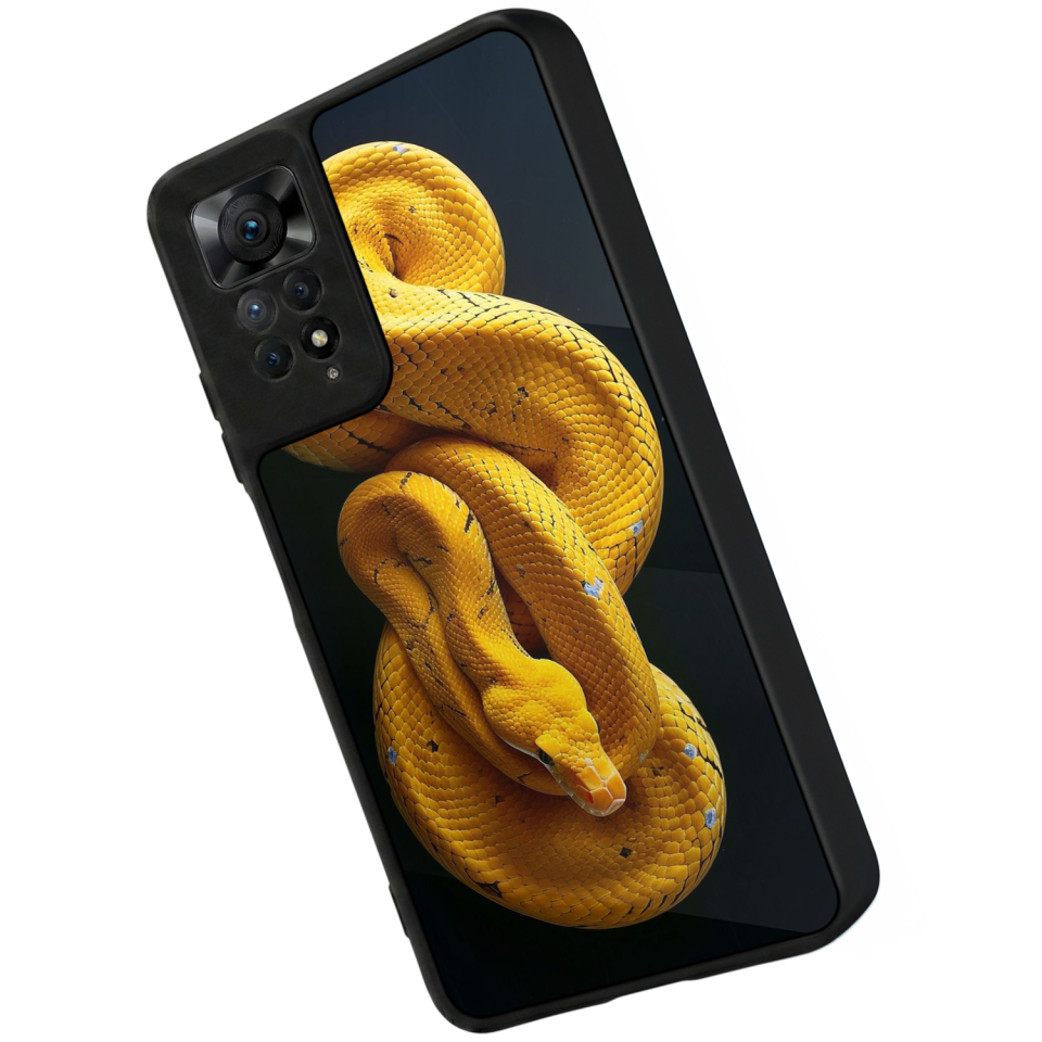 Xiaomi Redmi Note 11 Pro Uyumlu Yılan Tasarımlı Glossy Premium Kılıf