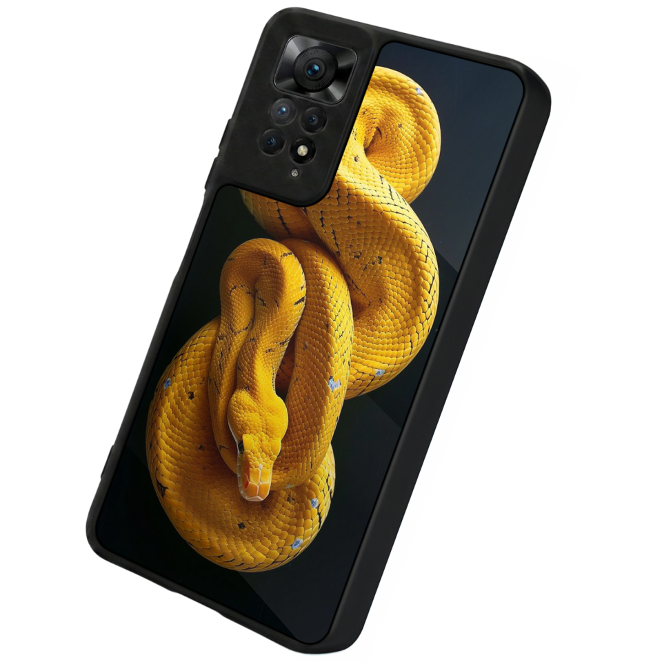 Xiaomi Redmi Note 11 Pro Uyumlu Yılan Tasarımlı Glossy Premium Kılıf