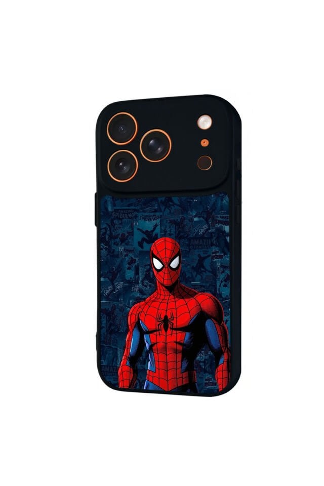 iPhone 17 Pro Max Uyumlu Spider Man ( Örümcek Adam ) Tasarımlı Glossy Premium Kılıf