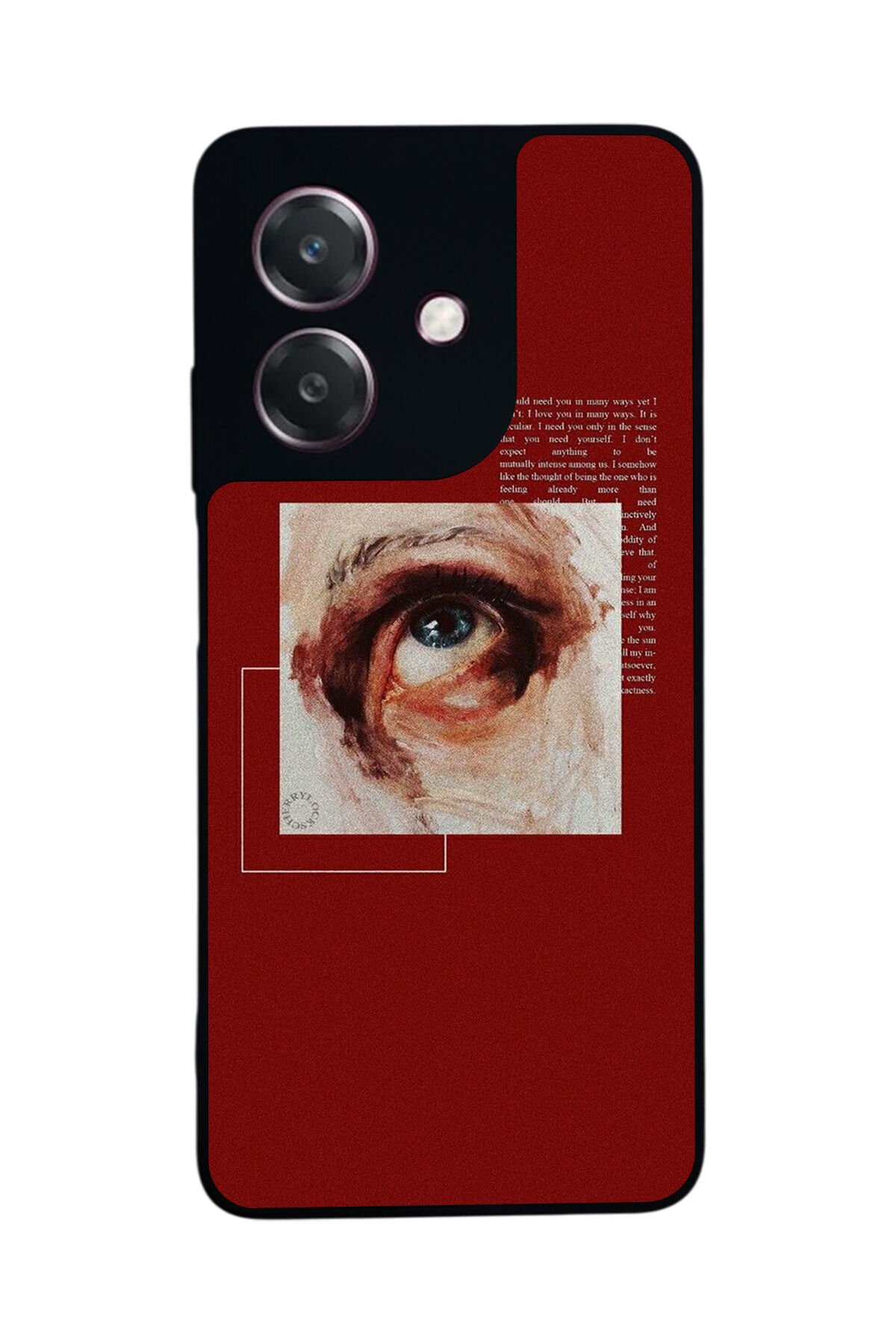 Oppo A3 5G Uyumlu Kirmizi Tasarımlı Glossy Premium Kılıf