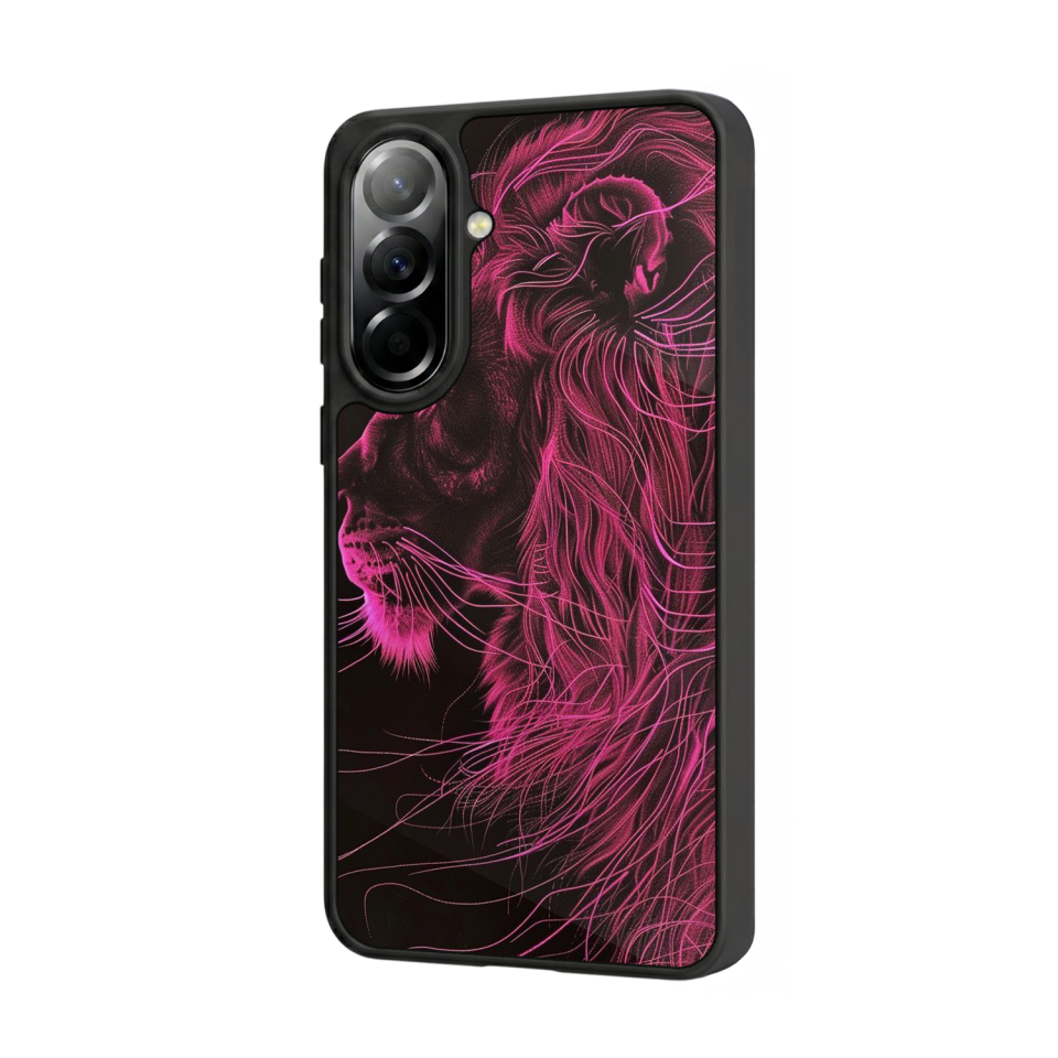 Samsung Galaxy A37 Uyumlu Aslan Tasarımlı Glossy Premium Kılıf