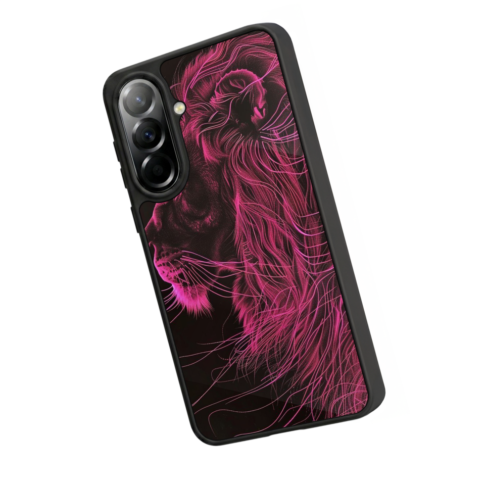 Samsung Galaxy A37 Uyumlu Aslan Tasarımlı Glossy Premium Kılıf