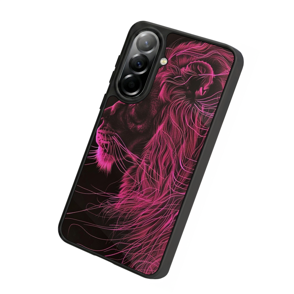 Samsung Galaxy A37 Uyumlu Aslan Tasarımlı Glossy Premium Kılıf