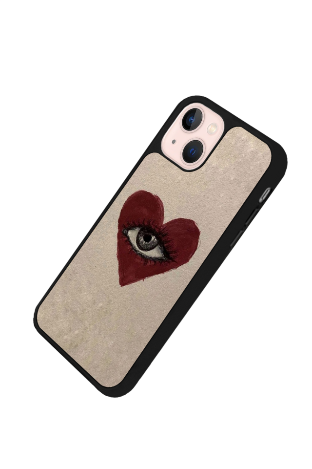 iPhone 14 Plus Uyumlu Kalp Love Tasarımlı Glossy Premium Kılıf