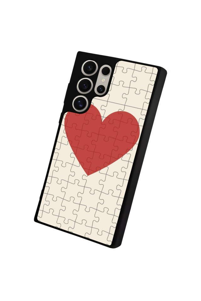 Samsung Galaxy S24 Ultra Uyumlu Kalp Love Tasarımlı Glossy Premium Kılıf