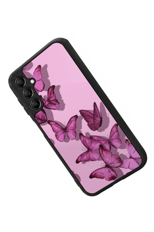 Samsung Galaxy A14 Uyumlu Kelebek Tasarımlı Glossy Premium Kılıf