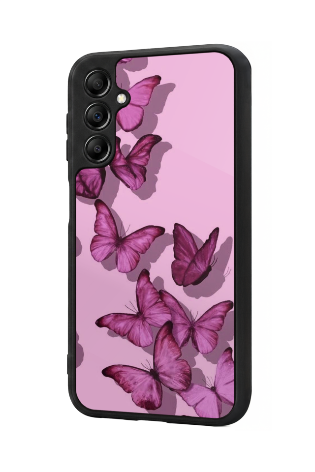 Samsung Galaxy A14 Uyumlu Kelebek Tasarımlı Glossy Premium Kılıf