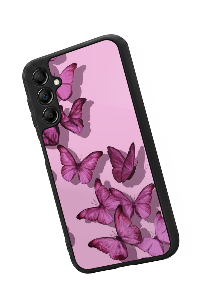 Samsung Galaxy A14 Uyumlu Kelebek Tasarımlı Glossy Premium Kılıf