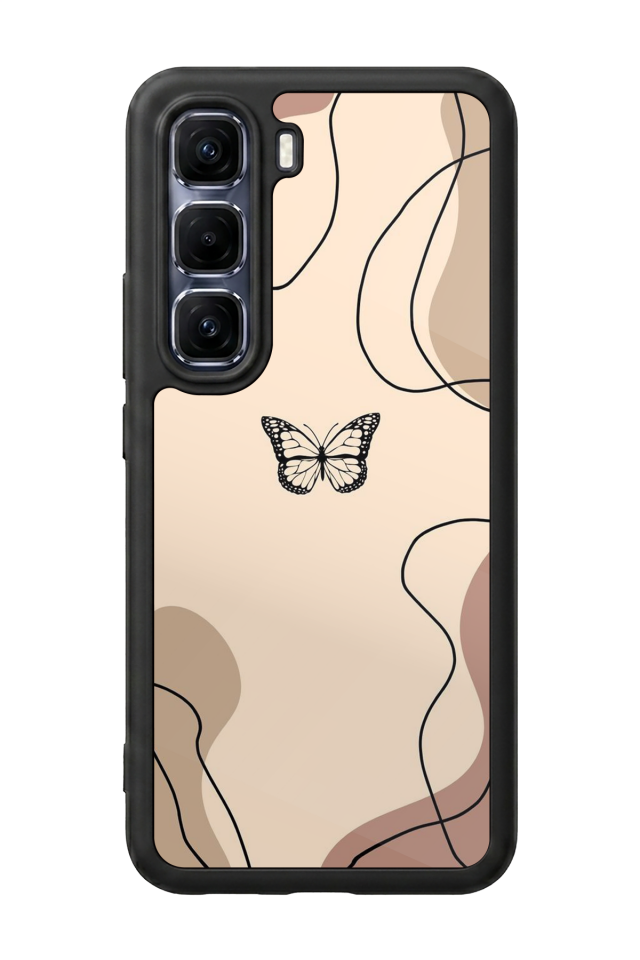 Infinix Hot 60 Pro Plus Uyumlu Kelebek Tasarımlı Glossy Premium Kılıf