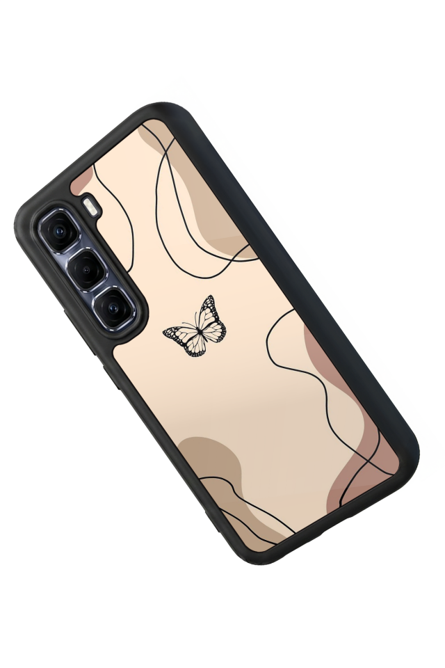 Infinix Hot 60 Pro Plus Uyumlu Kelebek Tasarımlı Glossy Premium Kılıf