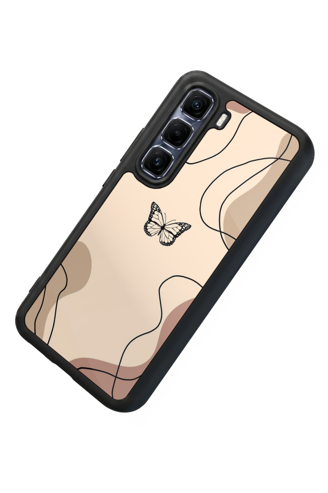 Infinix Hot 60 Pro Plus Uyumlu Kelebek Tasarımlı Glossy Premium Kılıf