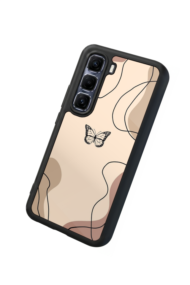 Infinix Hot 60 Pro Plus Uyumlu Kelebek Tasarımlı Glossy Premium Kılıf
