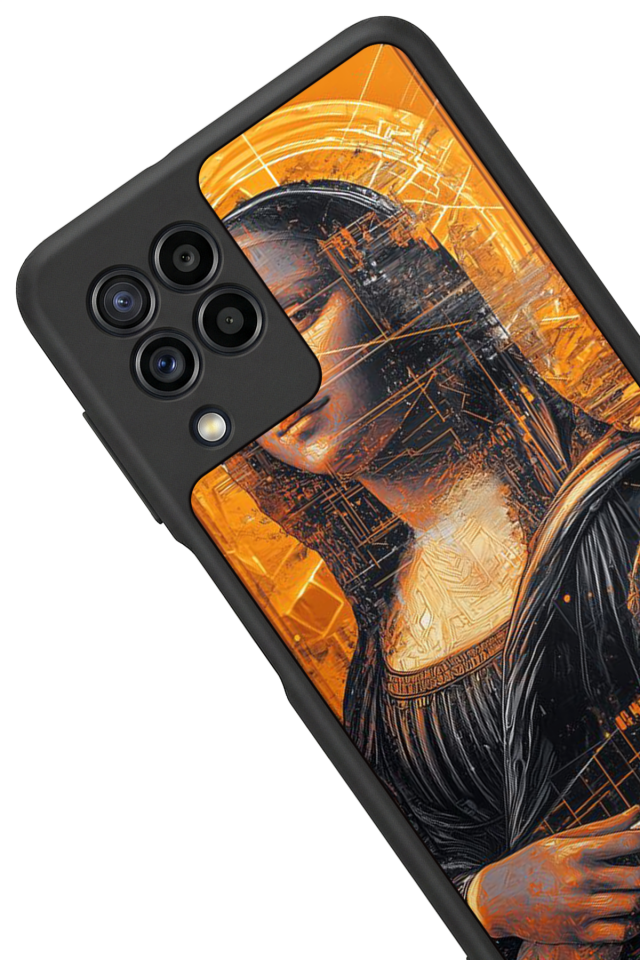Samsung Galaxy M22 Uyumlu Monalisa Tasarımlı Glossy Premium Kılıf