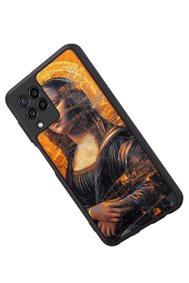 Samsung Galaxy M22 Uyumlu Monalisa Tasarımlı Glossy Premium Kılıf