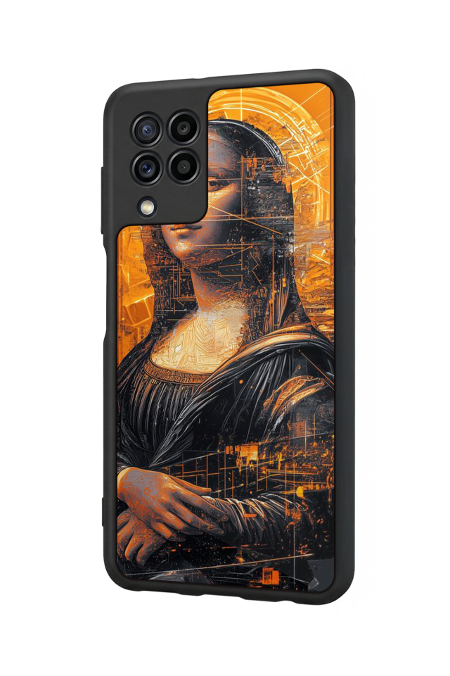 Samsung Galaxy M22 Uyumlu Monalisa Tasarımlı Glossy Premium Kılıf