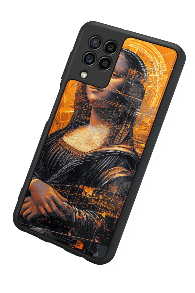 Samsung Galaxy M22 Uyumlu Monalisa Tasarımlı Glossy Premium Kılıf