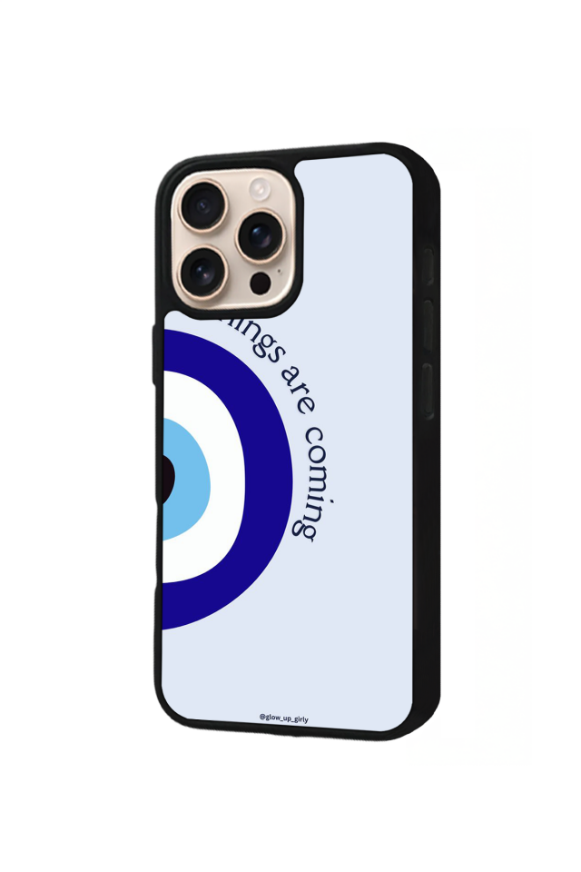 iPhone 14 Pro Uyumlu Nazar Tasarımlı Glossy Premium Kılıf