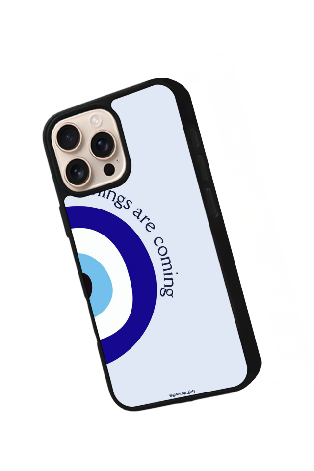 iPhone 14 Pro Uyumlu Nazar Tasarımlı Glossy Premium Kılıf