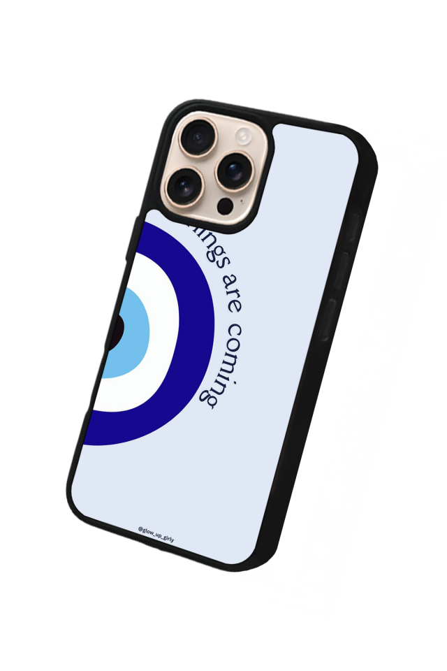 iPhone 14 Pro Uyumlu Nazar Tasarımlı Glossy Premium Kılıf